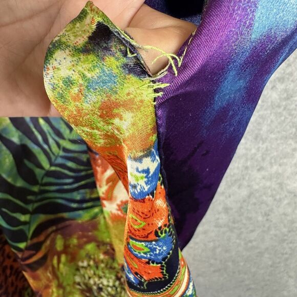 ASHRO O/S S M L XL 1X 2X Art-to-Wear Silky Kaftan Poncho Tunic Shirt Top Boho - Picture 8 of 12